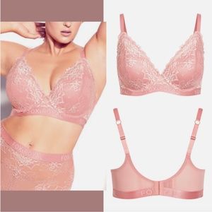NWT $89 FOX‎ & ROYAL [ 40DD ] Lace Gizela Underwire Bra in Blush Pink #U1158
